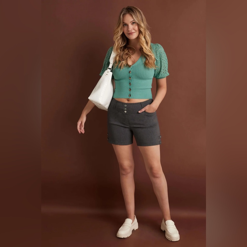 REKUCCI Pull on Charcoal Shorts